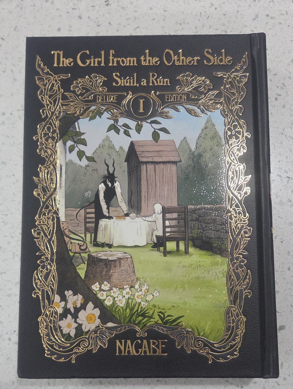 The Girl from the Other Side Decorative Wall Art - Black & Gold Foil